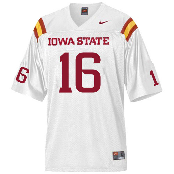 Men #16 Daniel Jackson Iowa State Cyclones College Football Jerseys Sale-White